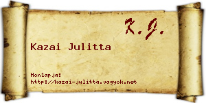 Kazai Julitta névjegykártya